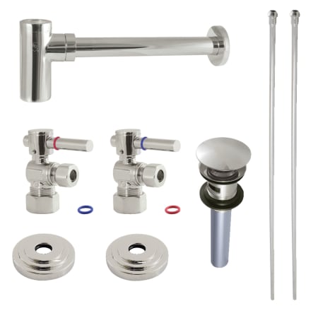 Kingston Brass Kingston Brass Plumbing Sink Trim Kit with Bottle Trap and Overflow Drain Polished Nickel