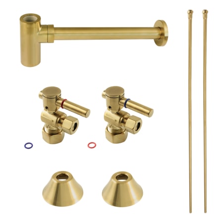 Kingston Brass Trimscape 7 Piece Sink Trim Kit with Bottle Trap Brushed Brass