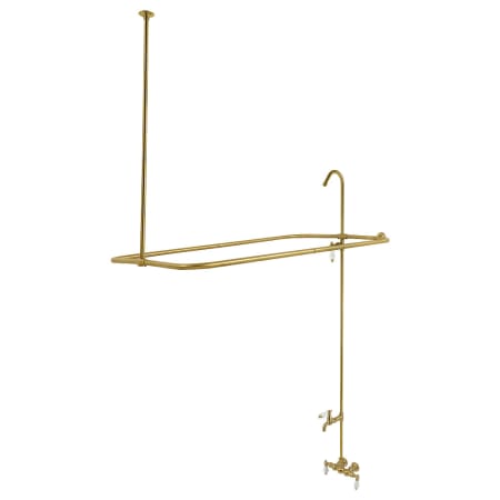 Kingston Brass Vintage Retrofit Shower with Tub Spout Brushed Brass