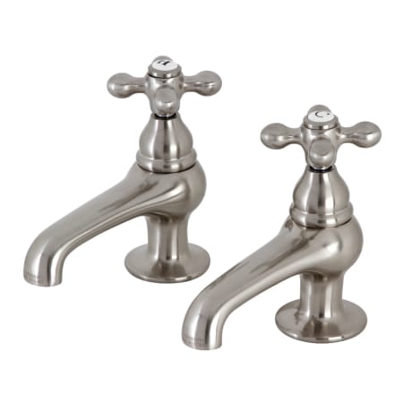 Kingston Brass Vintage 1.2 GPM Basin Tap Bathroom Faucet Brushed Nickel