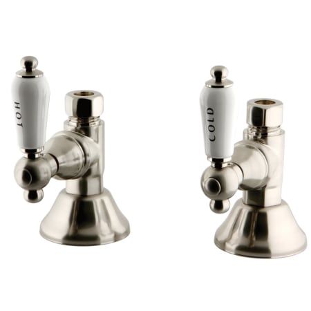 Kingston Brass Trimscape Straight Stop Shut Off Valve Brushed Nickel