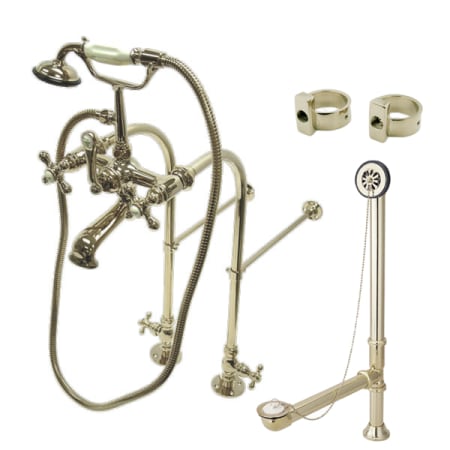 Kingston Brass Vintage Tub and Shower Trim Package with Shower Head Brushed Nickel