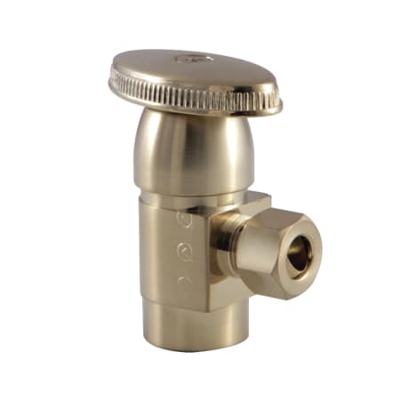 Kingston Brass Americana Anti-Seize Deluxe Quarter Turn Ceramic Disc Cartridge Angle Stop Brushed Brass