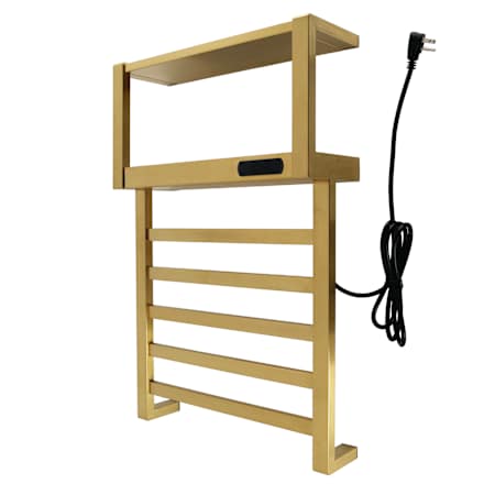 Kingston Brass Markus 17-11/16" x 27-9/16" 120 Hardwired, Plug-In Stainless Steel Towel Warmer Brushed Brass