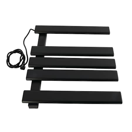 Kingston Brass Metzinger 19-11/16" x 22-13/16" 120 Hardwired, Plug-In Aluminum Towel Warmer Matte Black