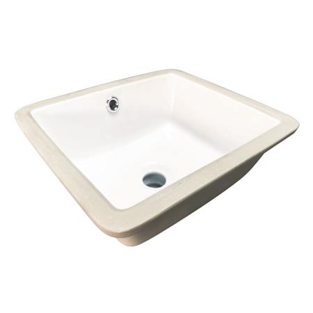 Kingston Brass Linna 14" Rectangular Ceramic Undermount Bathroom Sink with Overflow and White