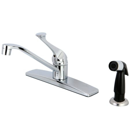 Kingston Brass Columbia 1.8 GPM Standard Kitchen Faucet - Includes Side Spray Polished Chrome