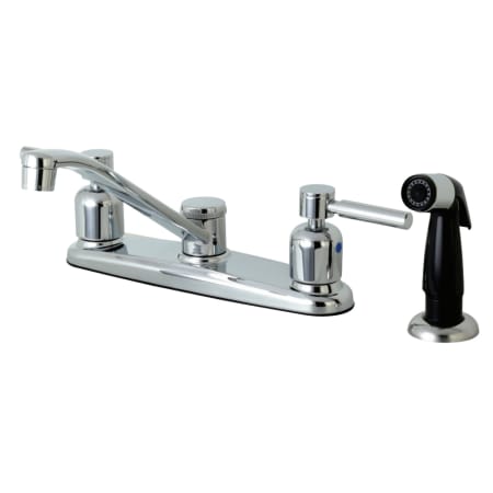 Kingston Brass Concord 1.8 GPM Standard Kitchen Faucet - Includes Side Spray Polished Chrome