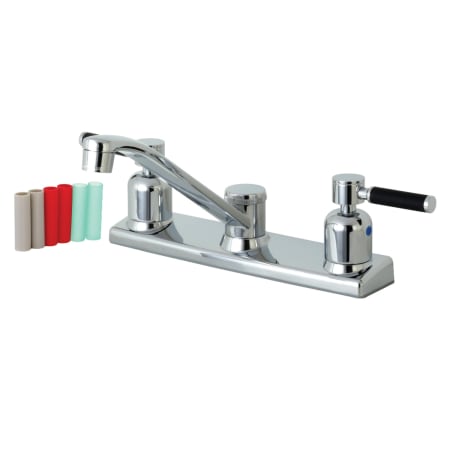 Kingston Brass Kaiser 1.8 GPM Standard Kitchen Faucet Polished Chrome