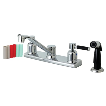Kingston Brass Kaiser 1.8 GPM Standard Kitchen Faucet - Includes Side Spray Polished Chrome
