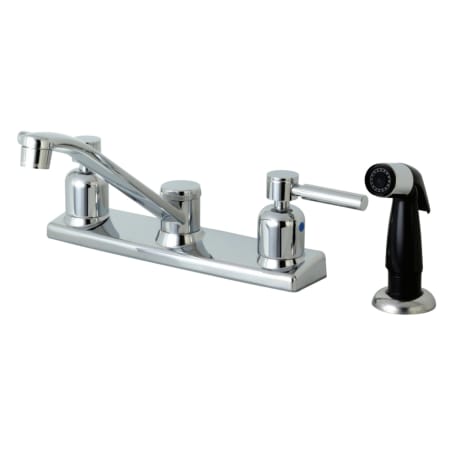 Kingston Brass Concord 1.8 GPM Standard Kitchen Faucet - Includes Side Spray Polished Chrome