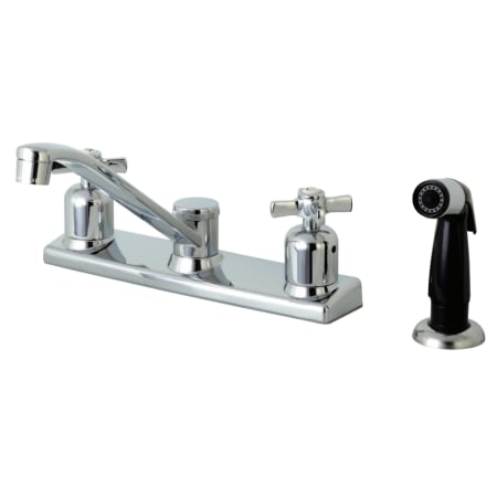 Kingston Brass Millennium 1.8 GPM Standard Kitchen Faucet - Includes Side Spray Polished Chrome