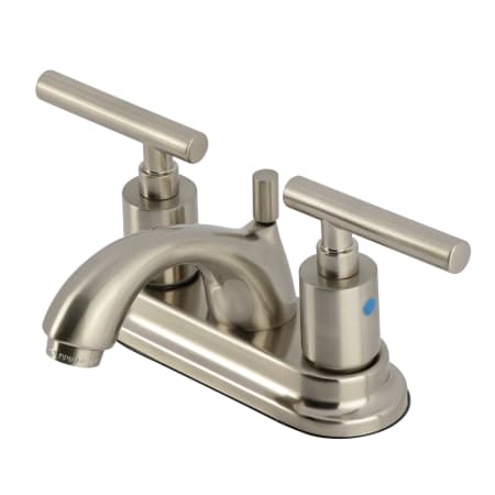 Kingston Brass Manhattan 1.2 GPM Centerset Bathroom Faucet with Pop-Up Drain Assembly Brushed Nickel