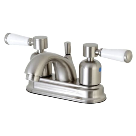 Kingston Brass Paris 1.2 GPM Centerset Bathroom Faucet with Pop-Up Drain Assembly Brushed Nickel