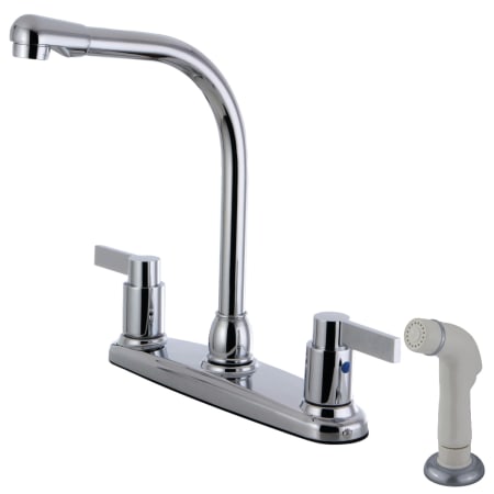 Kingston Brass NuvoFusion 1.8 GPM Standard Kitchen Faucet - Includes Side Spray Polished Chrome
