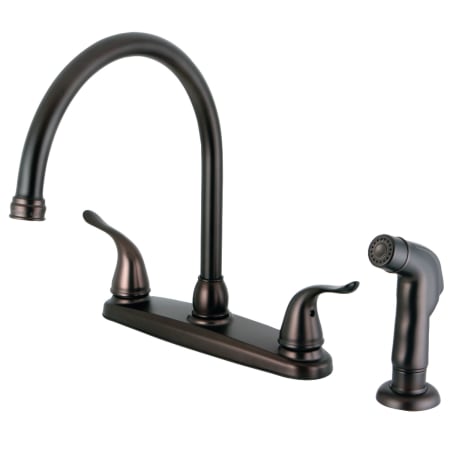 Kingston Brass Yosemite 1.8 GPM Standard Kitchen Faucet - Includes Side Spray Oil Rubbed Bronze