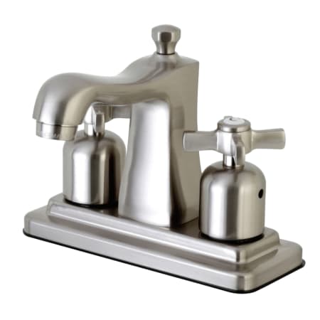 Kingston Brass Millennium 1.2 GPM Centerset Bathroom Faucet with Pop-Up Drain Assembly Brushed Nickel