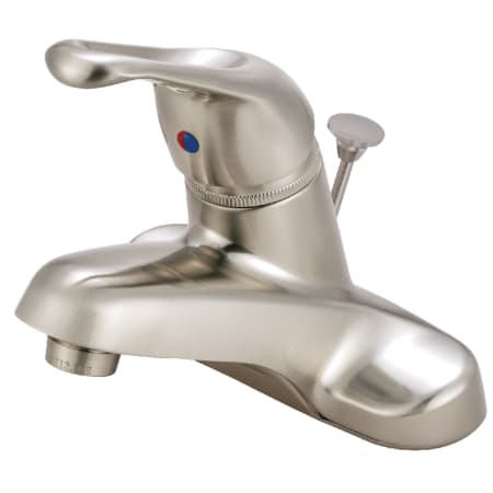 Kingston Brass Wyndham 1.2 GPM Centerset Bathroom Faucet with Pop-Up Drain Assembly Brushed Nickel