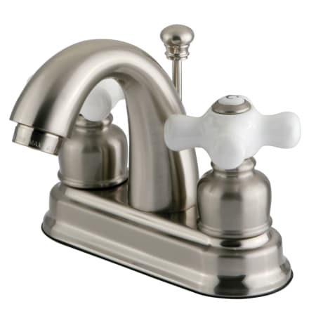 Kingston Brass Restoration 1.2 GPM Centerset Bathroom Faucet with Pop-Up Drain Assembly Brushed Nickel
