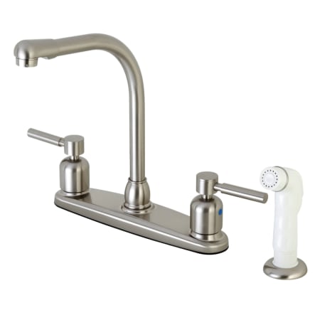 Kingston Brass Concord 1.8 GPM Standard Kitchen Faucet - Includes Side Spray Brushed Nickel