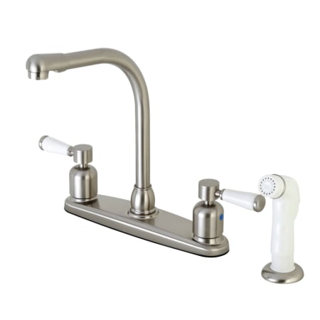 Kingston Brass Paris 1.8 GPM Standard Kitchen Faucet - Includes Side Spray Brushed Nickel