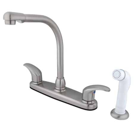 Kingston Brass Legacy 1.8 GPM Standard Kitchen Faucet - Includes Side Spray Brushed Nickel