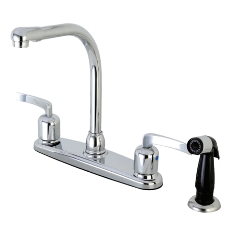 Kingston Brass Centurion 1.8 GPM Standard Kitchen Faucet - Includes Side Spray Polished Chrome
