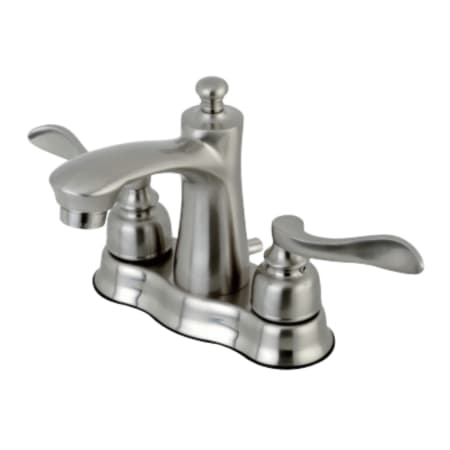 Kingston Brass Nuwave French 1.2 GPM Centerset Bathroom Faucet with Pop-Up Drain Assembly Brushed Nickel