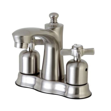 Kingston Brass Millennium 1.2 GPM Centerset Bathroom Faucet with Pop-Up Drain Assembly Brushed Nickel