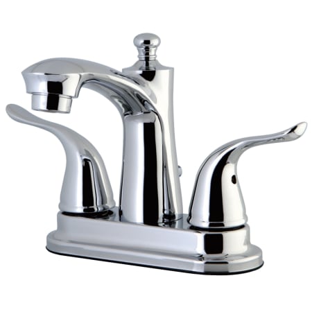 Kingston Brass Yosemite 1.2 GPM Centerset Bathroom Faucet with Pop-Up Drain Assembly Polished Chrome