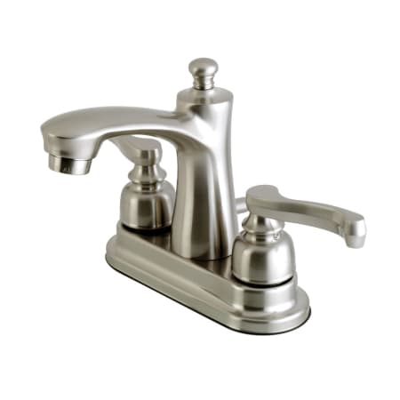 Kingston Brass Royale 1.2 GPM Centerset Bathroom Faucet with Pop-Up Drain Assembly Brushed Nickel