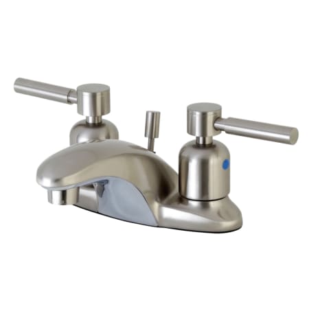 Kingston Brass Concord 1.2 GPM Centerset Bathroom Faucet with Pop-Up Drain Assembly Brushed Nickel