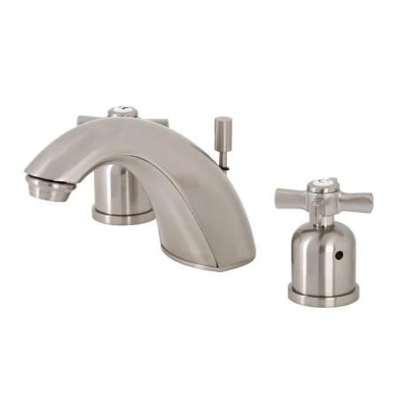 Kingston Brass Millennium 1.2 GPM Widespread Bathroom Faucet with Pop-Up Drain Assembly Brushed Nickel