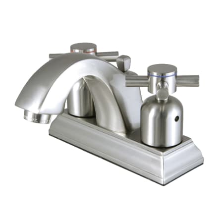 Kingston Brass Concord 1.2 GPM Centerset Bathroom Faucet with Pop-Up Drain Assembly Brushed Nickel