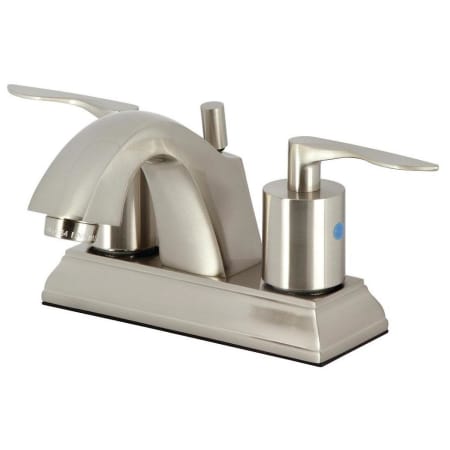 Kingston Brass Serena 1.2 GPM Centerset Bathroom Faucet with Pop-Up Drain Assembly Brushed Nickel