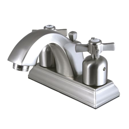 Kingston Brass Millennium 1.2 GPM Centerset Bathroom Faucet with Pop-Up Drain Assembly Brushed Nickel