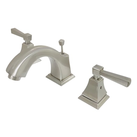 Kingston Brass Concord 1.2 GPM Widespread Bathroom Faucet with Pop-Up Drain Assembly Brushed Nickel