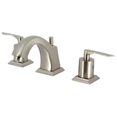 Kingston Brass Serena 1.2 GPM Widespread Bathroom Faucet with Pop-Up Drain Assembly Brushed Nickel