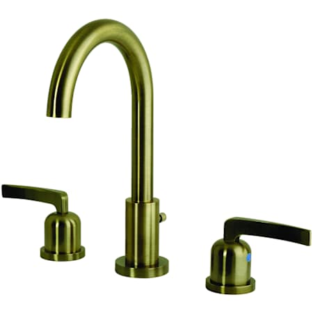 Kingston Brass Centurion 1.2 GPM Widespread Bathroom Faucet with Pop-Up Drain Assembly Antique Brass