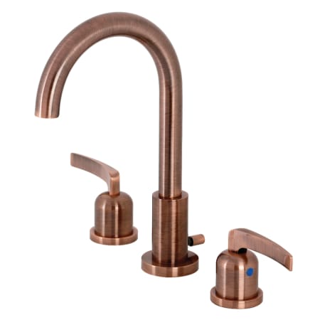 Kingston Brass Centurion 1.2 GPM Widespread Bathroom Faucet with Pop-Up Drain Assembly Antique Copper