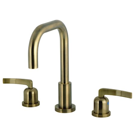Kingston Brass Centurion 1.2 GPM Widespread Bathroom Faucet with Pop-Up Drain Assembly Antique Brass