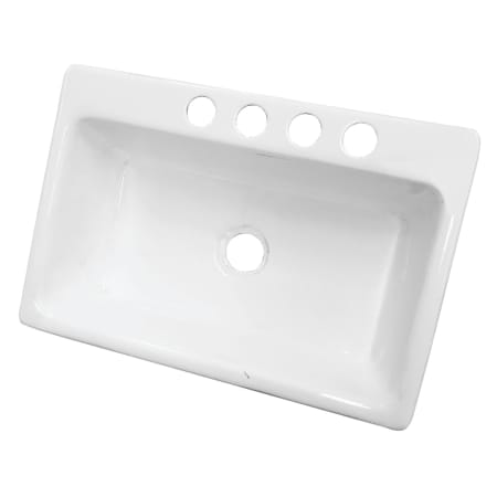 Kingston Brass Towne 33" Undermount Single Basin Kitchen Sink White