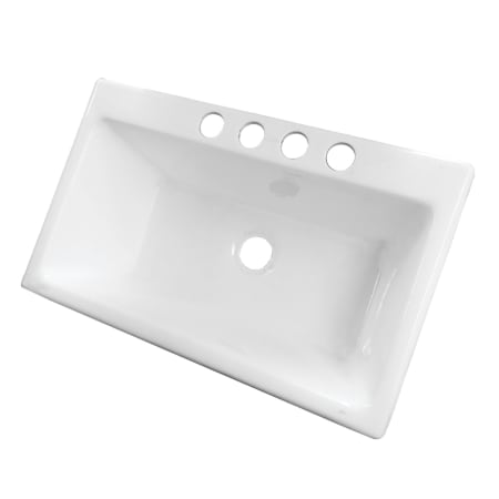 Kingston Brass Towne 36" Undermount Single Basin Kitchen Sink White