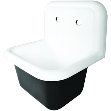 Kingston Brass Petra Galley 21-15/16" Wall Mounted Single Basin Cast Iron Utility Sink White