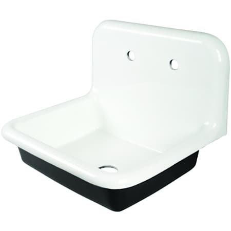Kingston Brass Petra Galley 24" Wall Mounted Single Basin Cast Iron Utility Sink White
