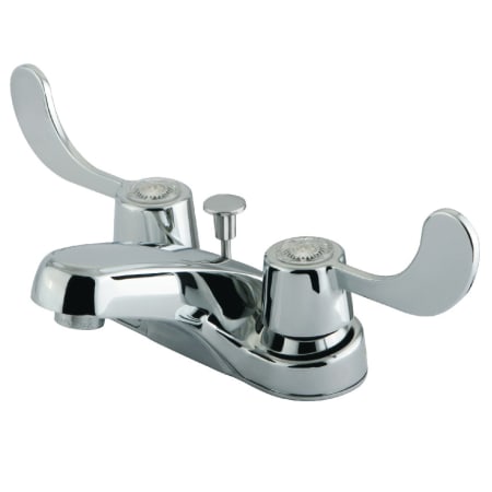 Kingston Brass Vista 1.2 GPM Centerset Bathroom Faucet with Pop-Up Drain Assembly Polished Chrome