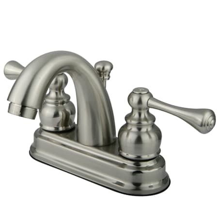 Kingston Brass Vintage 1.2 GPM Centerset Bathroom Faucet with Pop-Up Drain Assembly Brushed Nickel
