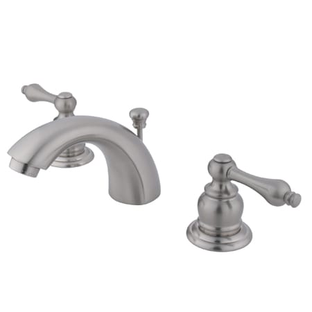Kingston Brass Magellan 1.2 GPM Widespread Bathroom Faucet with Pop-Up Drain Assembly Brushed Nickel