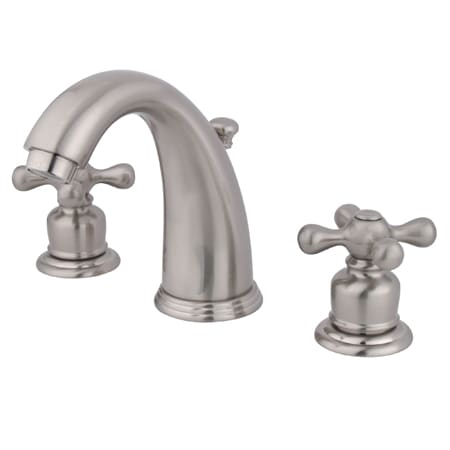 Kingston Brass Victorian 1.2 GPM Widespread Bathroom Faucet with Pop-Up Drain Assembly Brushed Nickel