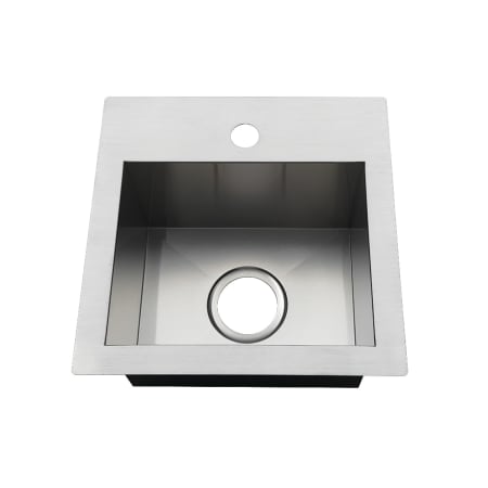 Kingston Brass Uptowne 15" Undermount Single Basin Stainless Steel Kitchen Sink Brushed